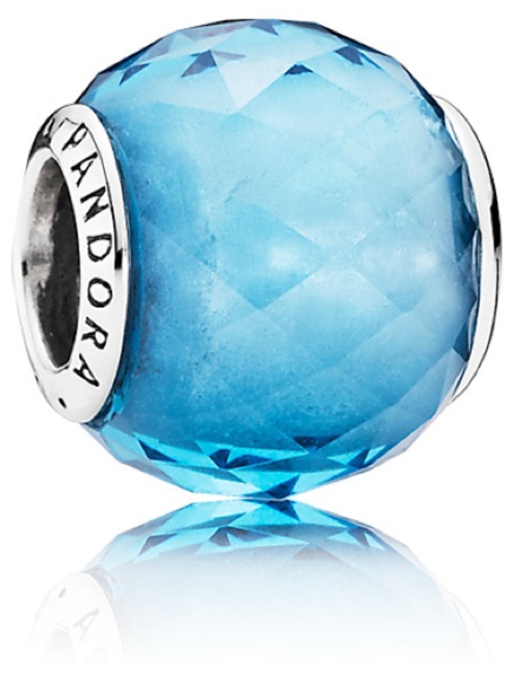 Pandora Sky Blue Geometric Facets charm